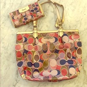 Coach purse with wallet